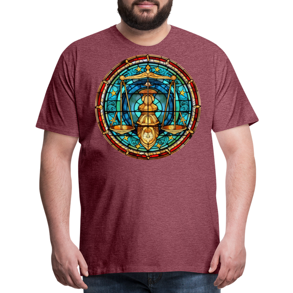 Men's Mosaic Libra Premium T-Shirt - heather burgundy