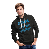 Thumbnail for Men's Power Words Aquarius Premium Hoodie - charcoal grey