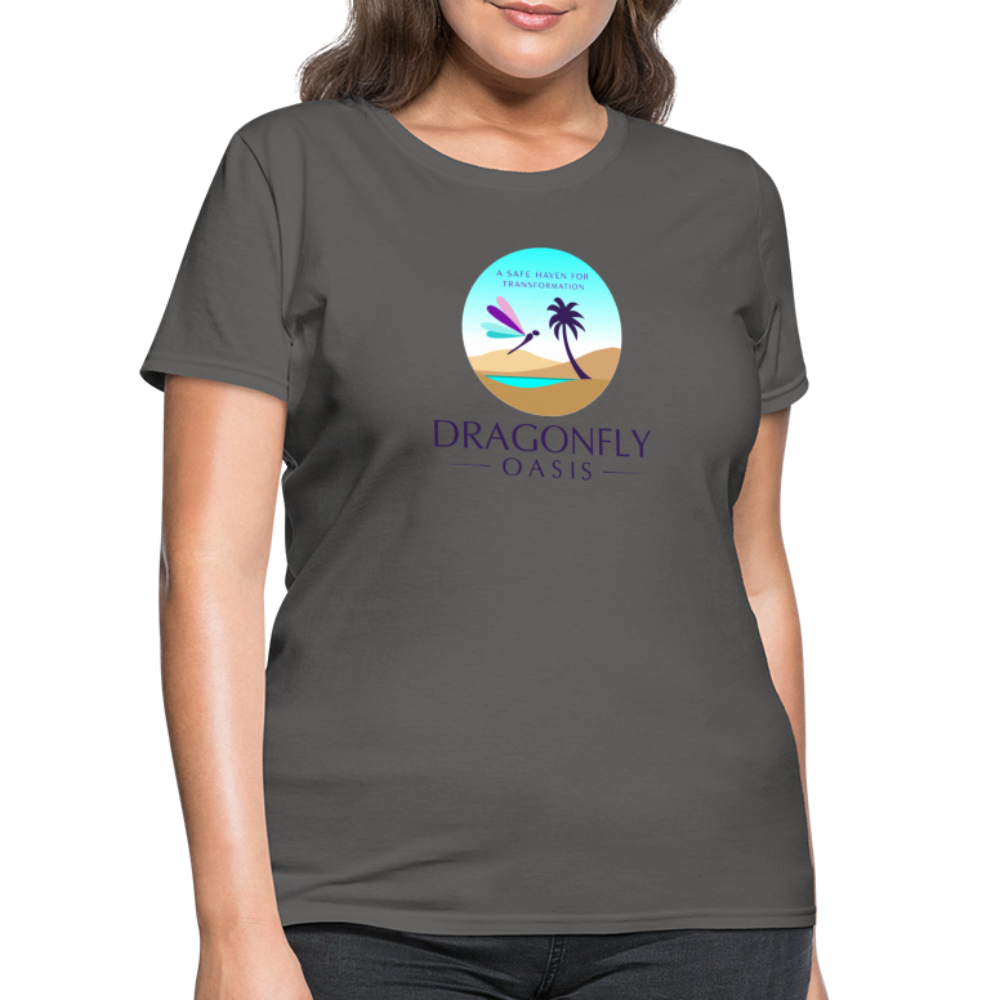 Women's Dragonfly Oasis V.1 Capricorn T-Shirt - charcoal