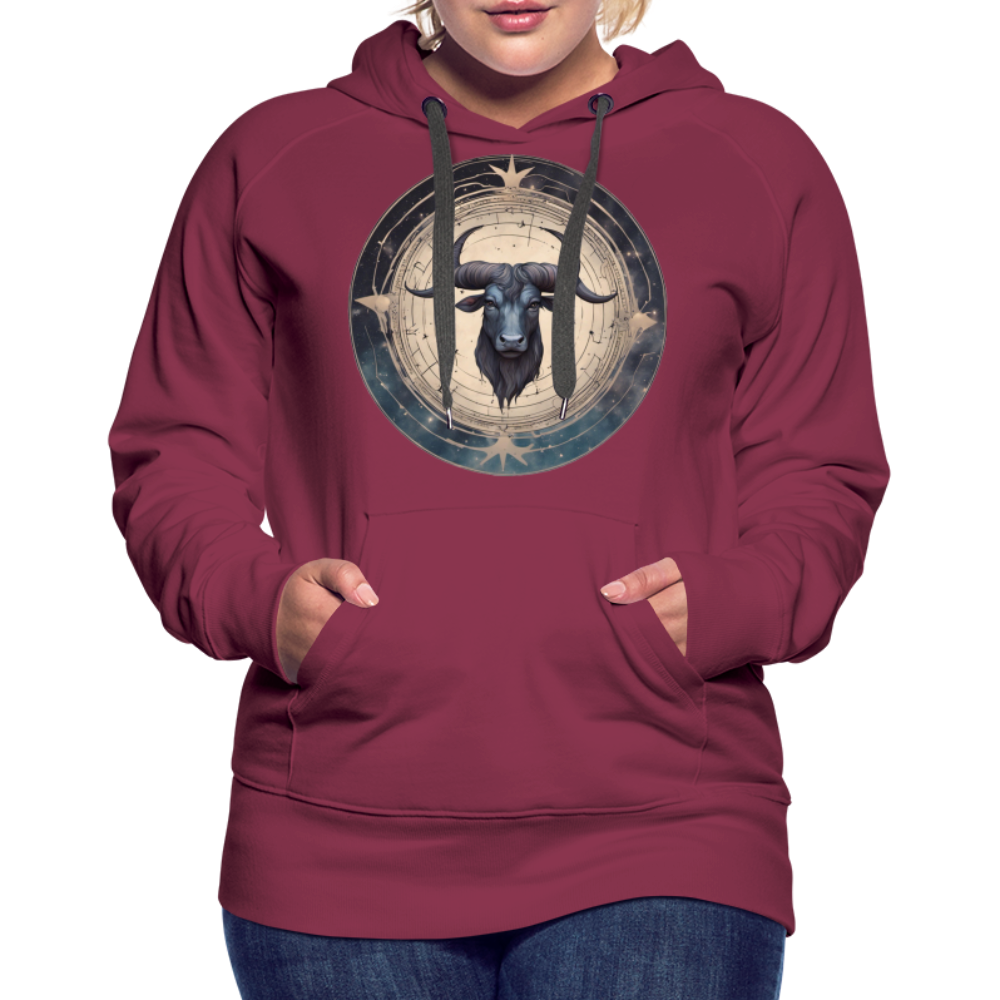 Women’s Mythical Taurus Premium Hoodie - burgundy