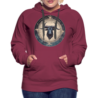 Thumbnail for Women’s Mythical Taurus Premium Hoodie - burgundy