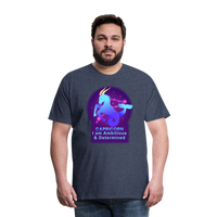 Thumbnail for Men's Neon Capricorn Premium T-Shirt - heather blue