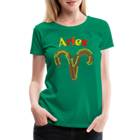 Thumbnail for Women's Power Words Aries Premium T-Shirt - kelly green