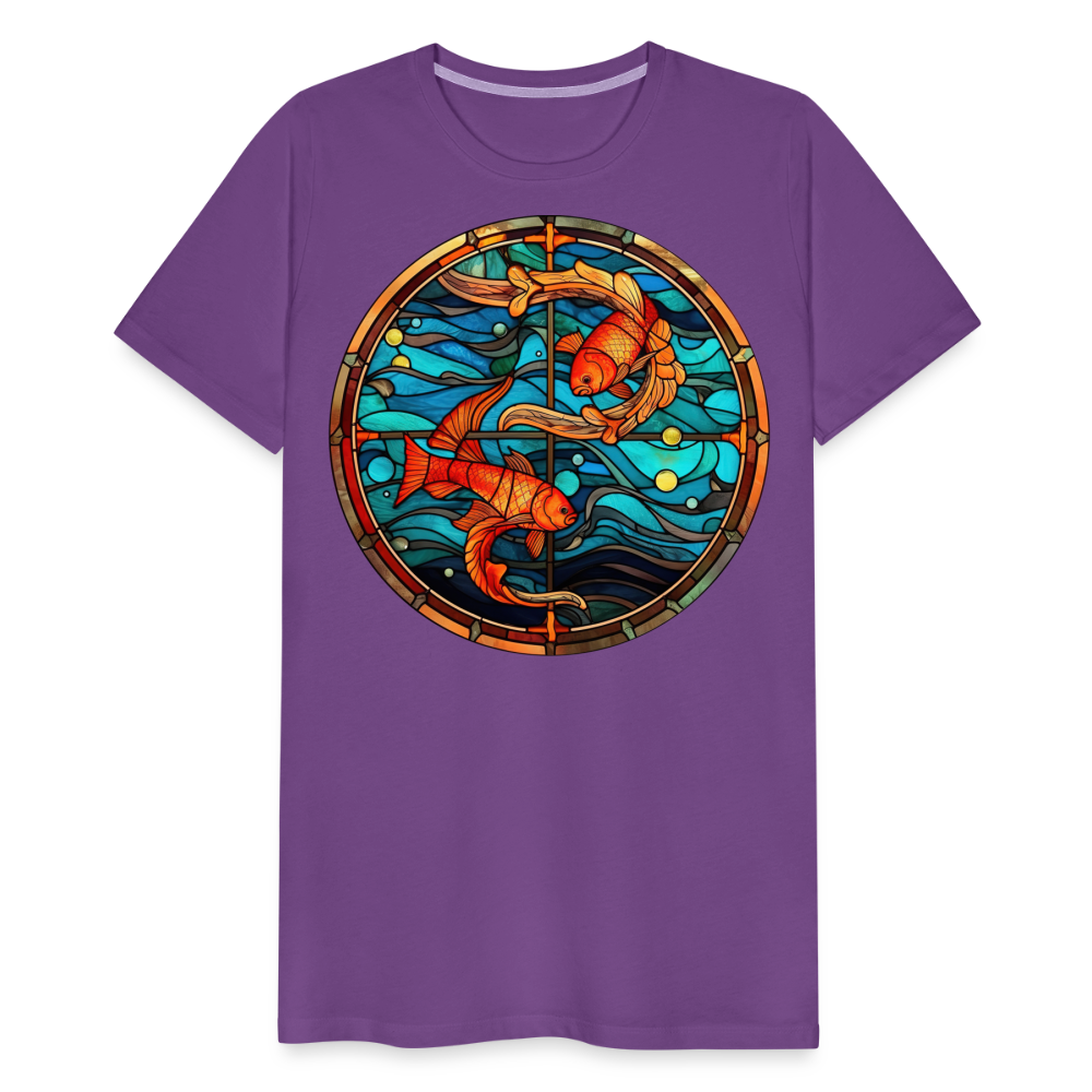 Men's Mosaic Pisces Premium T-Shirt - purple