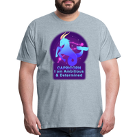 Thumbnail for Men's Neon Capricorn Premium T-Shirt - heather ice blue