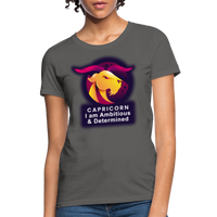 Thumbnail for Women's Glow Capricorn T-Shirt - charcoal