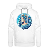 Thumbnail for Men’s Symbol Aquarius Premium Hoodie - white