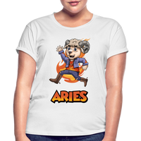 Thumbnail for Women's Playful Aries Relaxed Fit T-Shirt - white