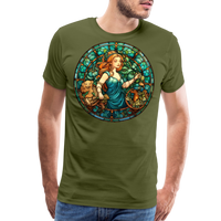 Thumbnail for Men's Mosaic Virgo Premium T-Shirt - olive green