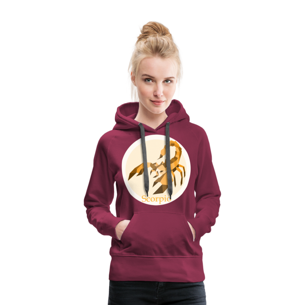 Women’s Mosaic Scorpio Premium Hoodie - burgundy