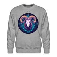 Thumbnail for Men’s Mystic Aries Premium Sweatshirt - heather grey