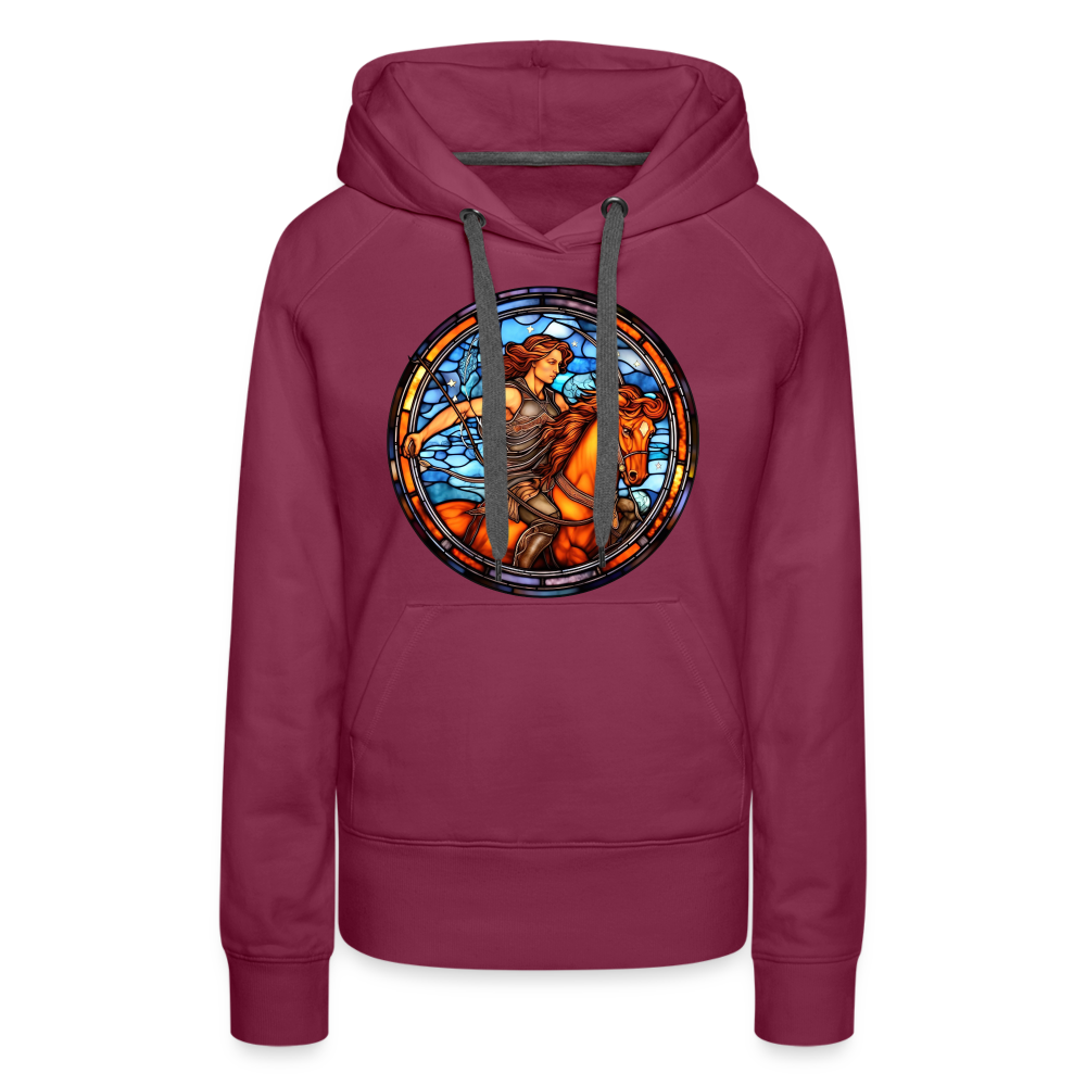 Women’s Mosaic Sagittarius Premium Hoodie - burgundy