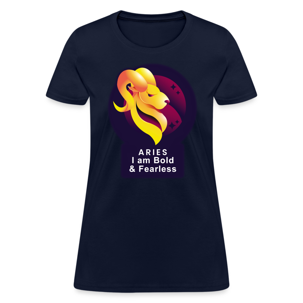 Women's Glow Aries T-Shirt - navy