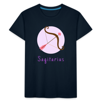 Thumbnail for Kid’s Astro Toon Sagittarius Premium Organic T-Shirt - deep navy