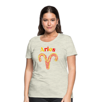 Thumbnail for Women's Power Words Aries Premium T-Shirt - heather oatmeal