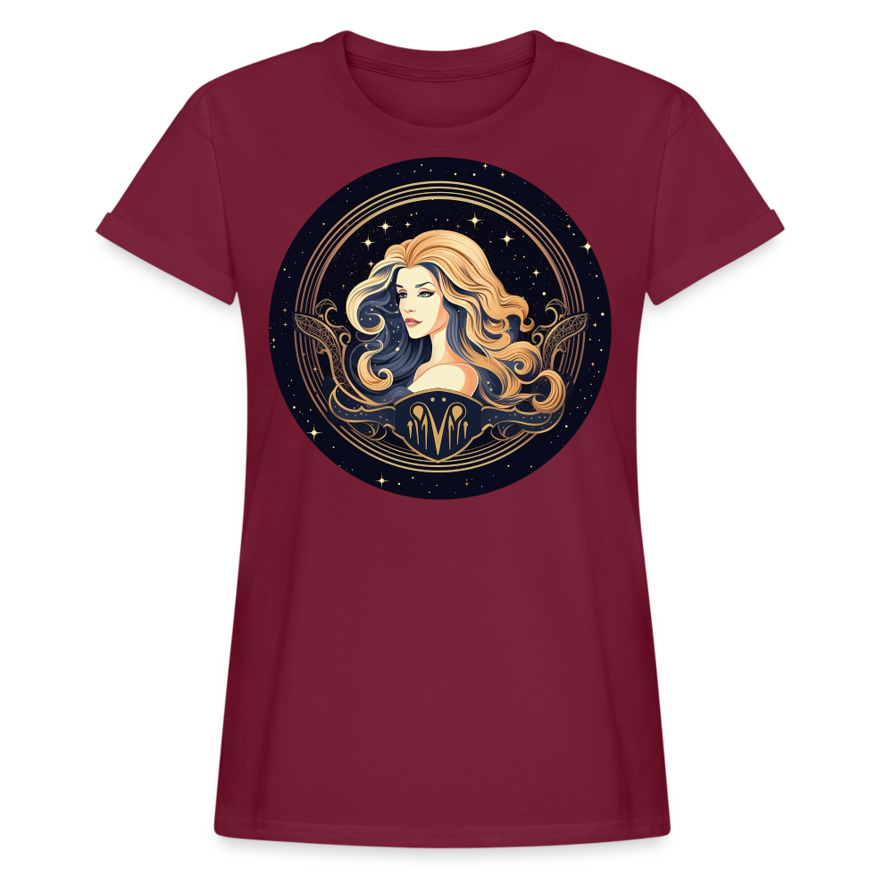 Women's Mystic Virgo Relaxed Fit T-Shirt - burgundy