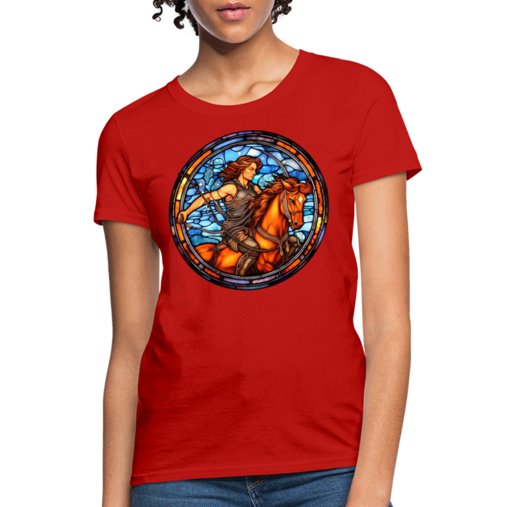 Women's Mosaic Sagittarius T-Shirt - red