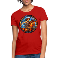 Thumbnail for Women's Mosaic Sagittarius T-Shirt - red