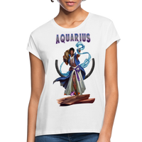 Thumbnail for Women's Aquarius Relaxed Fit T-Shirt - white