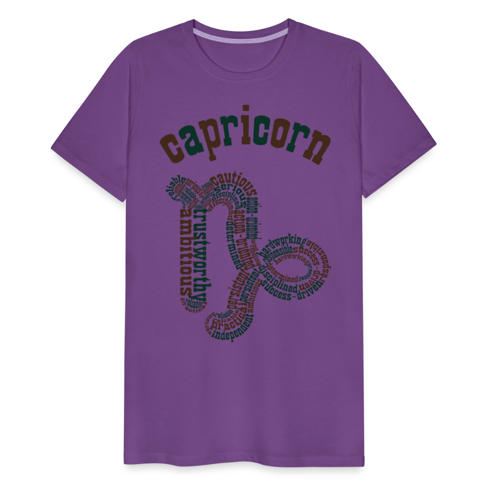 Men's Power Words Capricorn Premium T-Shirt - purple