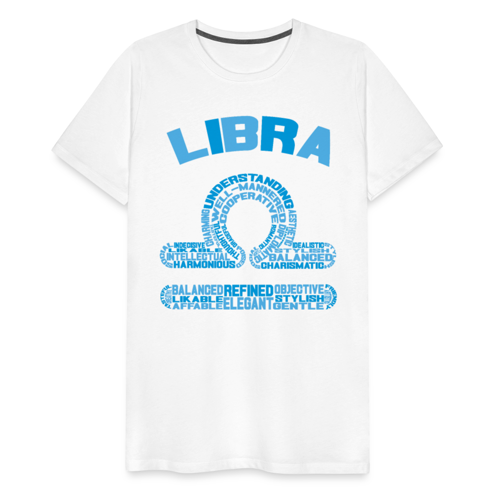 Men's Power Words Libra Premium T-Shirt - white