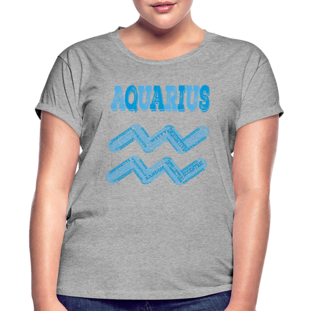 Women's Power Words Aquarius Relaxed Fit T-Shirt - heather gray