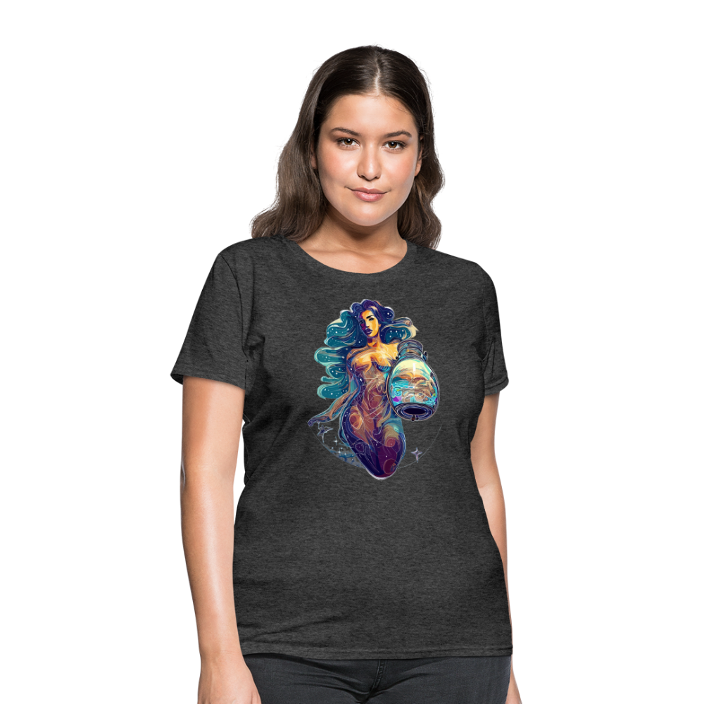 Women's Mythical Aquarius T-Shirt - heather black