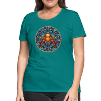 Thumbnail for Women’s Mosaic Cancer Premium T-Shirt - teal