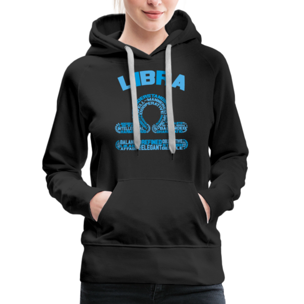 Women's Power Words Libra Premium Hoodie - black