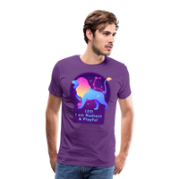 Thumbnail for Men's Neon Leo Premium T-Shirt - purple