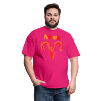 Thumbnail for Men's Power Words Aries Classic T-Shirt - fuchsia