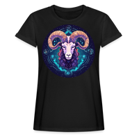 Thumbnail for Women's Mystic  Aries Relaxed Fit T-Shirt - black