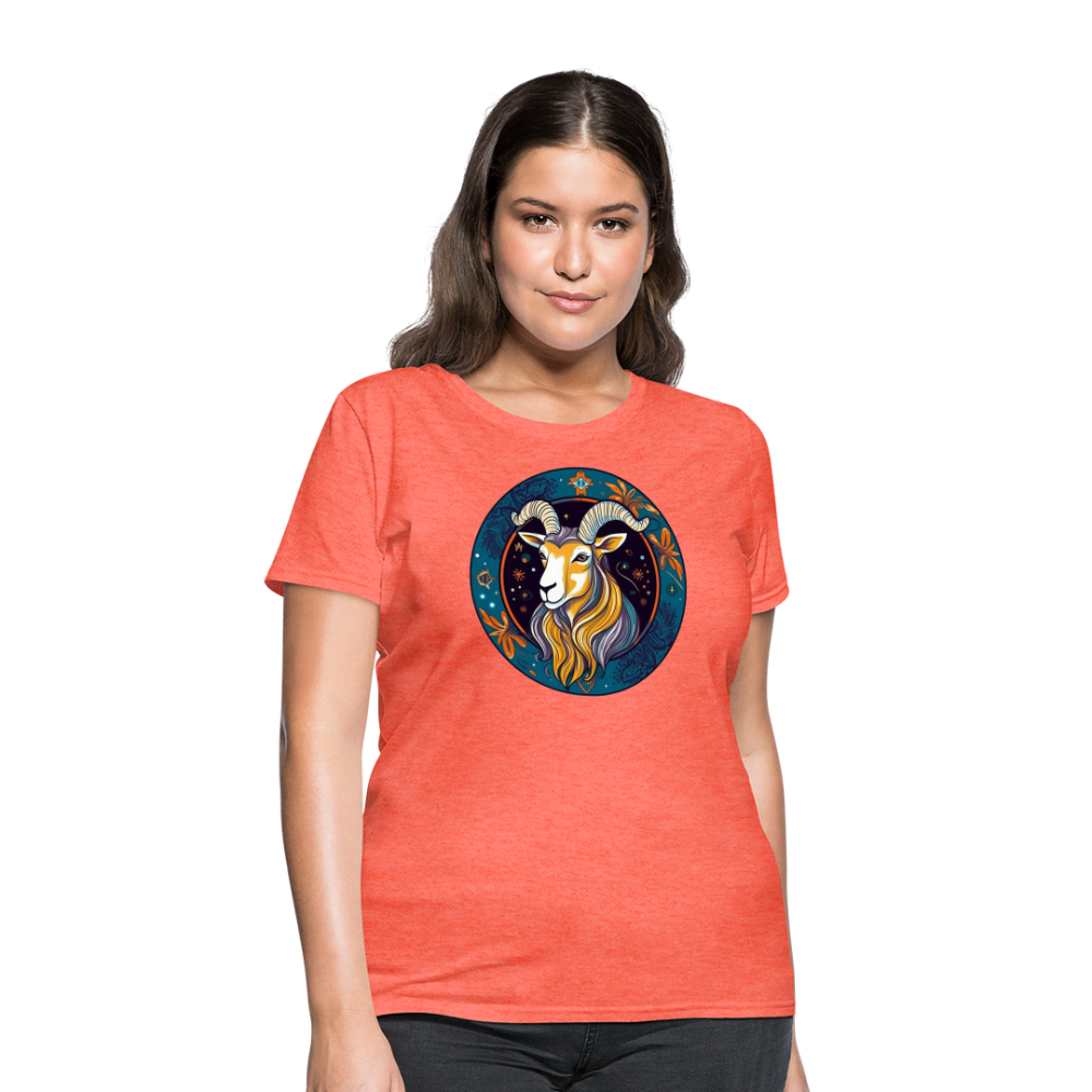 Women's Mythical Capricorn T-Shirt - heather coral