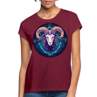 Thumbnail for Women's Magic Capricorn Relaxed Fit T-Shirt - burgundy