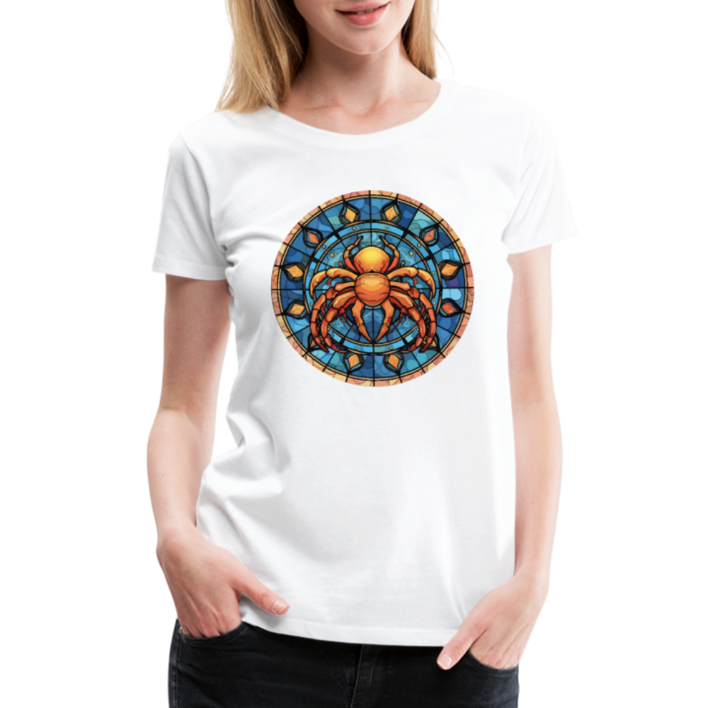 Women’s Mosaic Cancer Premium T-Shirt - white