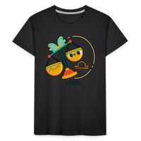 Thumbnail for Kid’s Cartoony Libra Premium Organic T-Shirt - black