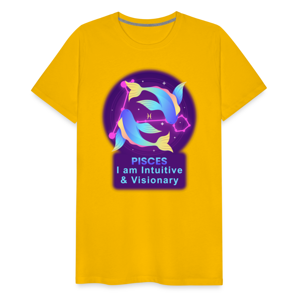 Men's Neon Pisces Premium T-Shirt - sun yellow