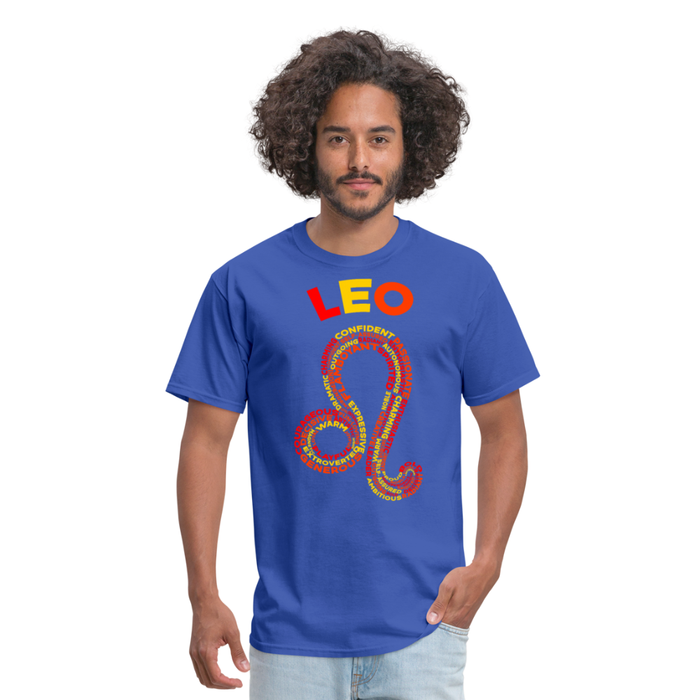 Men's Power Words Leo Classic T-Shirt - royal blue