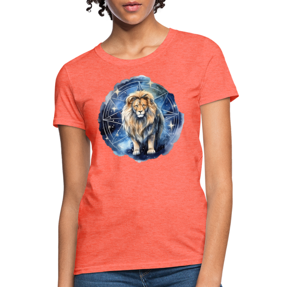 Women's Mythical Leo T-Shirt - heather coral