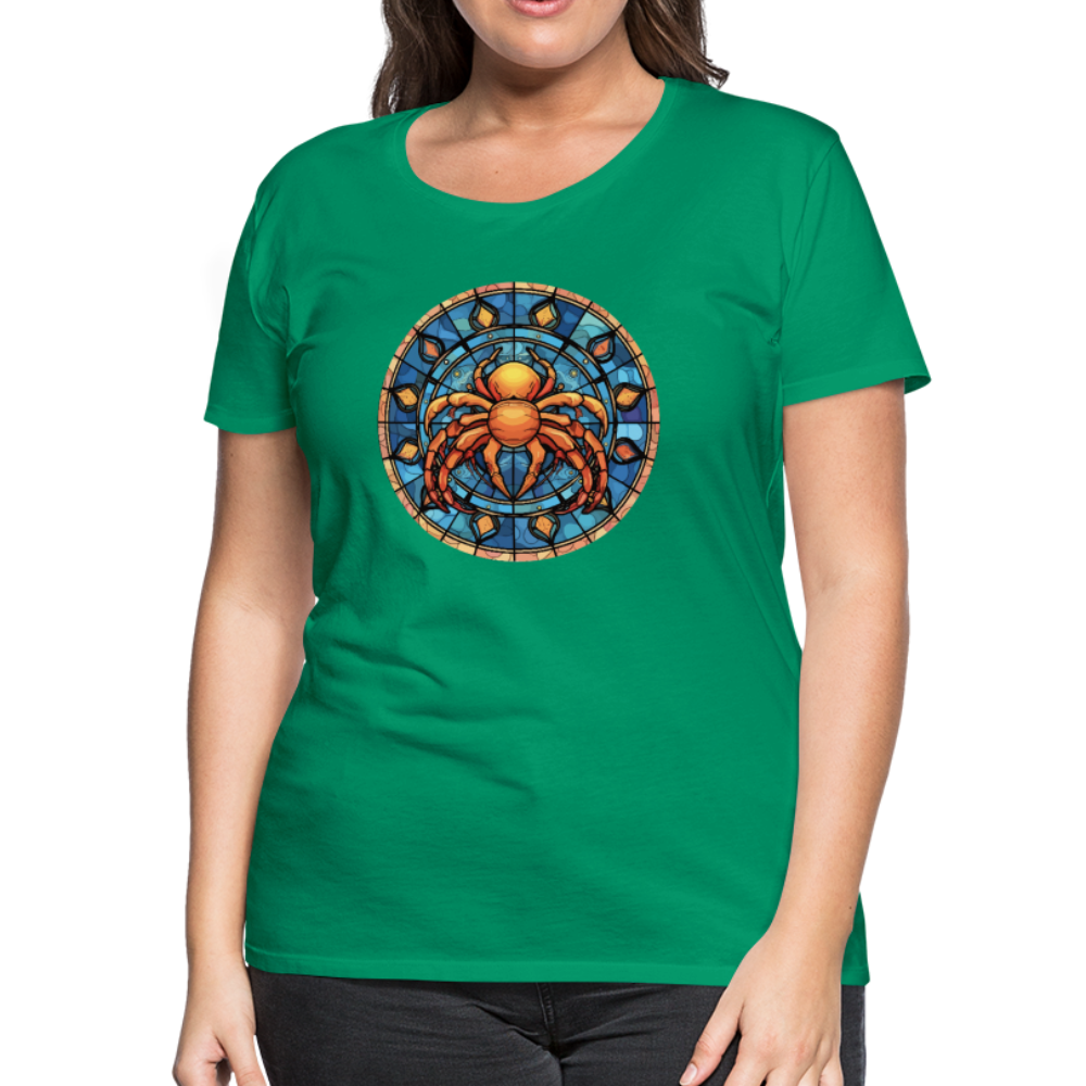 Women’s Mosaic Cancer Premium T-Shirt - kelly green