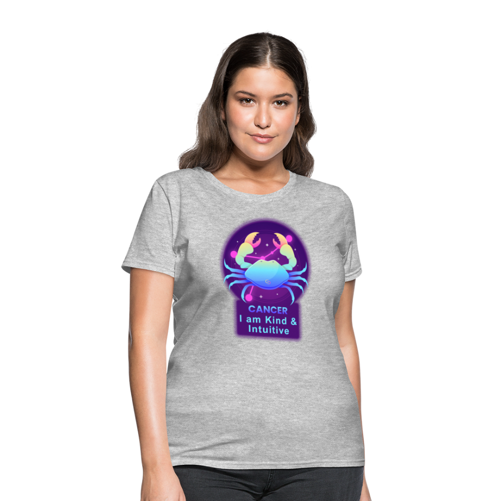 Women's Neon Cancer T-Shirt - heather gray