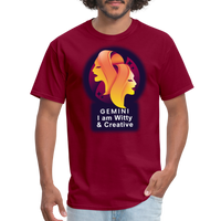 Thumbnail for Men's Glow Gemini Classic T-Shirt - burgundy