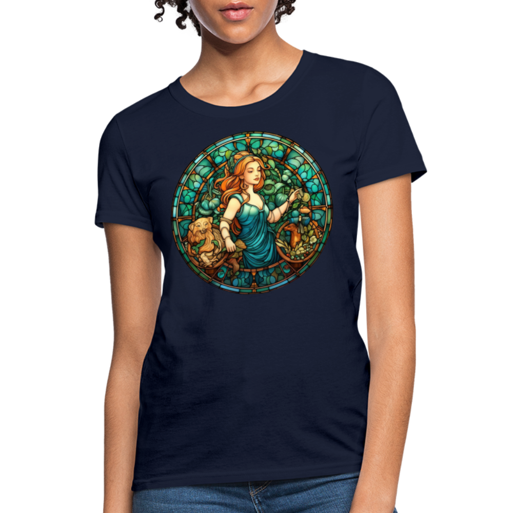 Women's Mosaic Virgo T-Shirt - navy