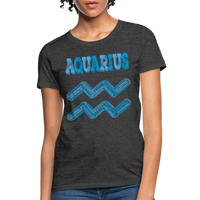 Thumbnail for Women's Power Words Aquarius T-Shirt - heather black