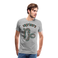 Thumbnail for Men's Power Words Capricorn Premium T-Shirt - heather gray