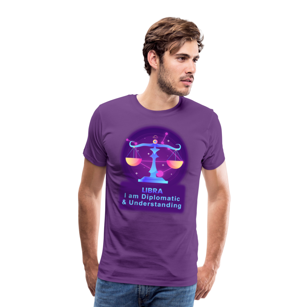 Men's Neon Libra Premium T-Shirt - purple