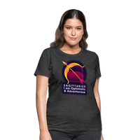 Thumbnail for Women's Glow Sagittarius T-Shirt - heather black