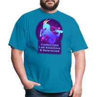 Thumbnail for Men's Neon Capricorn Classic T-Shirt - turquoise