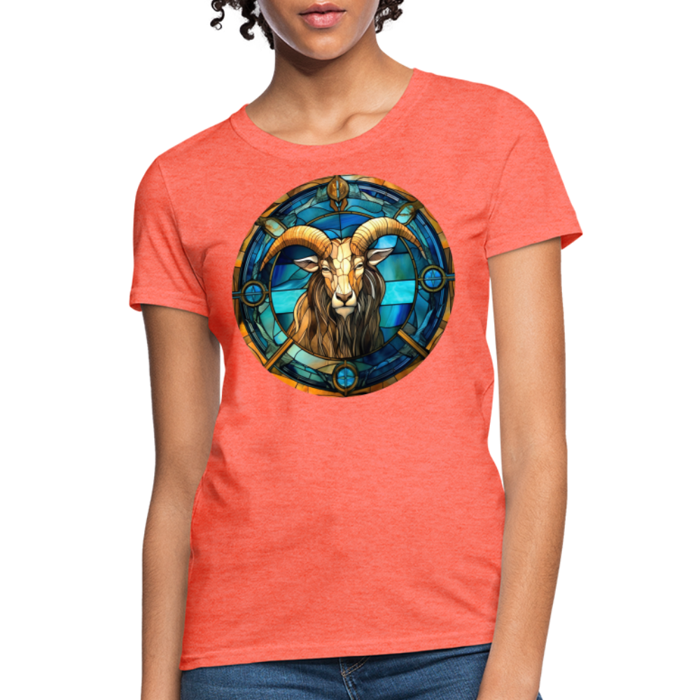 Women's Mosaic Capricorn T-Shirt - heather coral