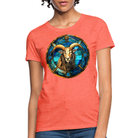 Thumbnail for Women's Mosaic Capricorn T-Shirt - heather coral